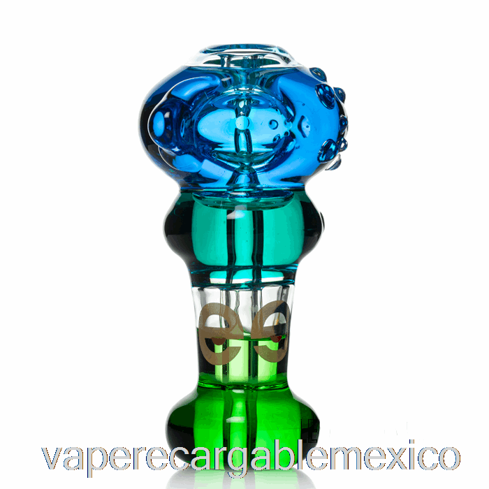 Vape Recargable Cheech Glass Triple Congelable Cuchara Pipa De Mano Azul / Verde Azulado / Verde